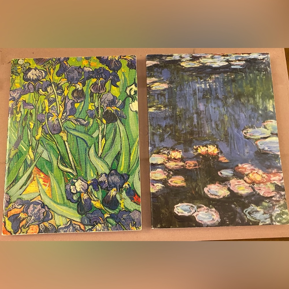 Journal duo: feat. Van Gogh and Monet Art Prints: 5.5 x 4.5; 1 unlined, 1 lined!